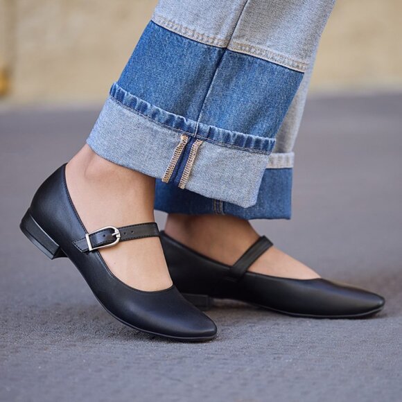 NWT - LifeStride Cameo Black Mary Jane Flat (Size 7W) - Picture 2 of 7